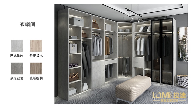 步入式衣帽间门效果图