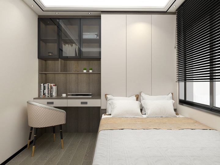 衣柜床一体效果图