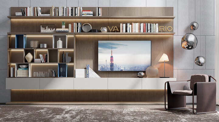 书柜电视柜组合图片