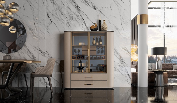 金属包边酒柜图片